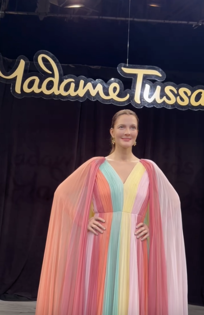 Drew Barrymore wax figure at Madame Tussauds